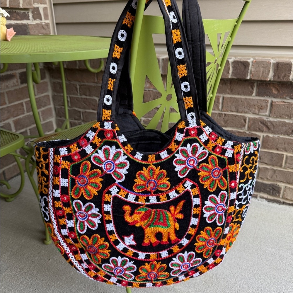 Hand Embroidered Ethnic Tote Banjara bag | Bohemian bag
